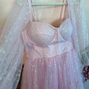 Pink Tulle Gown - Stars and Moon